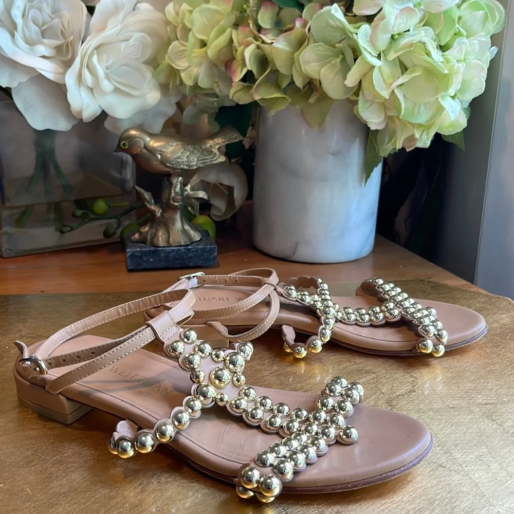 Stuart Weitzman Tini T-Strap Sandals - Picture 3 of 15